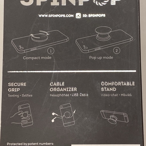 NEW SPIN-POP Fidget Spin Grip-Stand-Cable Org Texture Edition Phone Fuzzy Furry - Picture 3 of 6